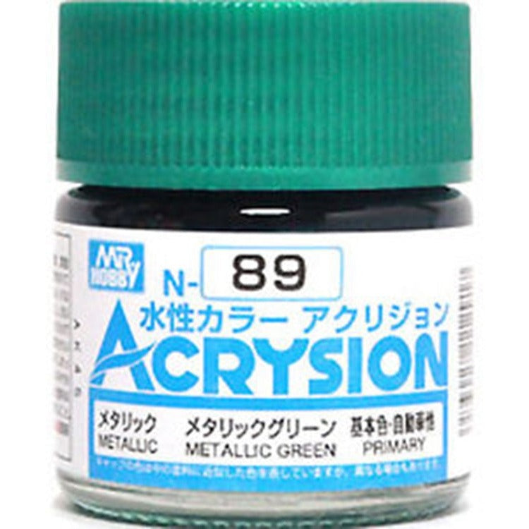 GSI Creos Mr. Hobby Acrysion Water Based Color N-89【METALLIC METALLIC GREEN】