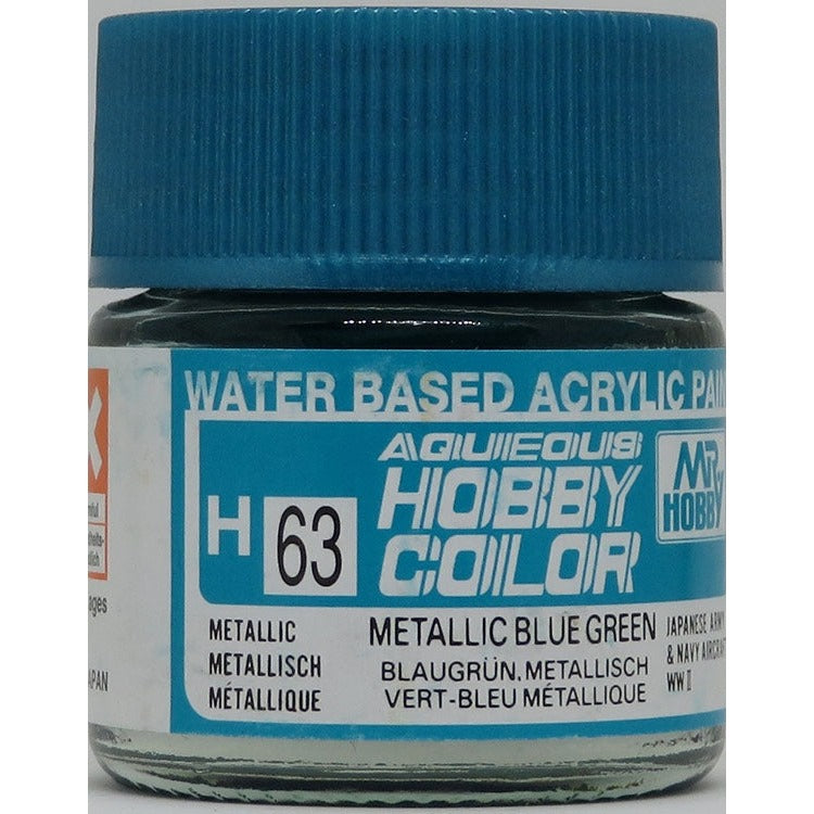 GSI Creos Mr. Hobby Aqueous Color H-063 【GLOSS METALLIC BLUE GREEN】