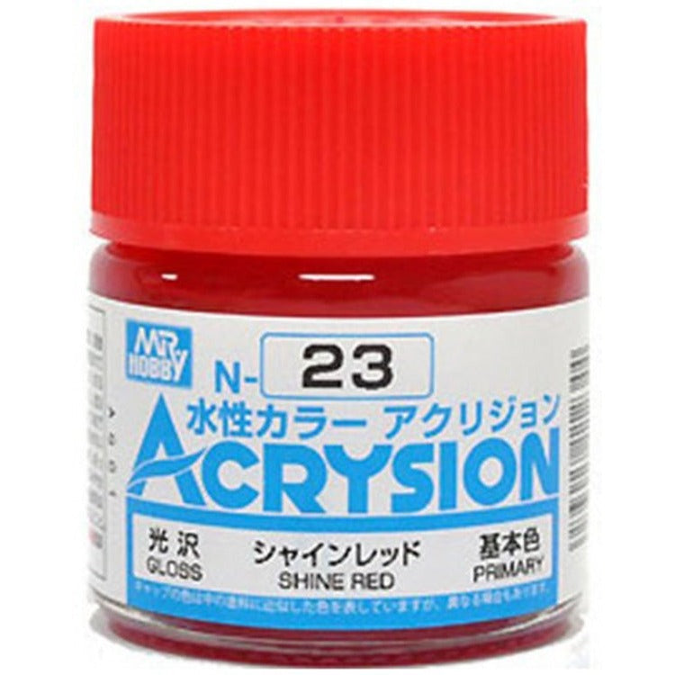GSI Creos Mr. Hobby Acrysion Water Based Color N-23 【GLOSS SHINE RED】