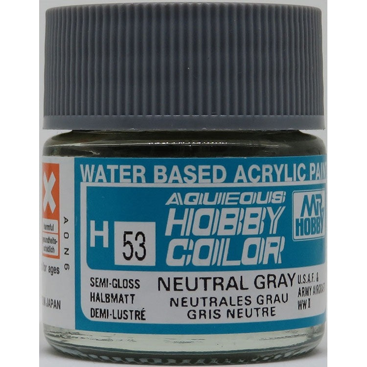 GSI Creos Mr. Hobby Aqueous Color H-053 【SEMI GLOSS NEUTRAL GRAY】