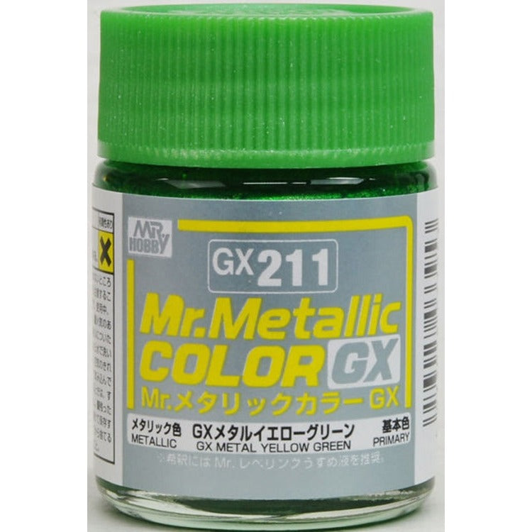 GSI Creos Mr. Color GX211 GX Metal Yellow Green (Metallic) 18ml