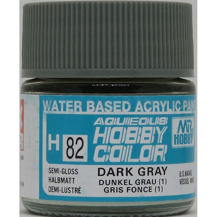 GSI Creos Mr. Hobby Aqueous Color H-082【SEMI GLOSS DARK GRAY 1】