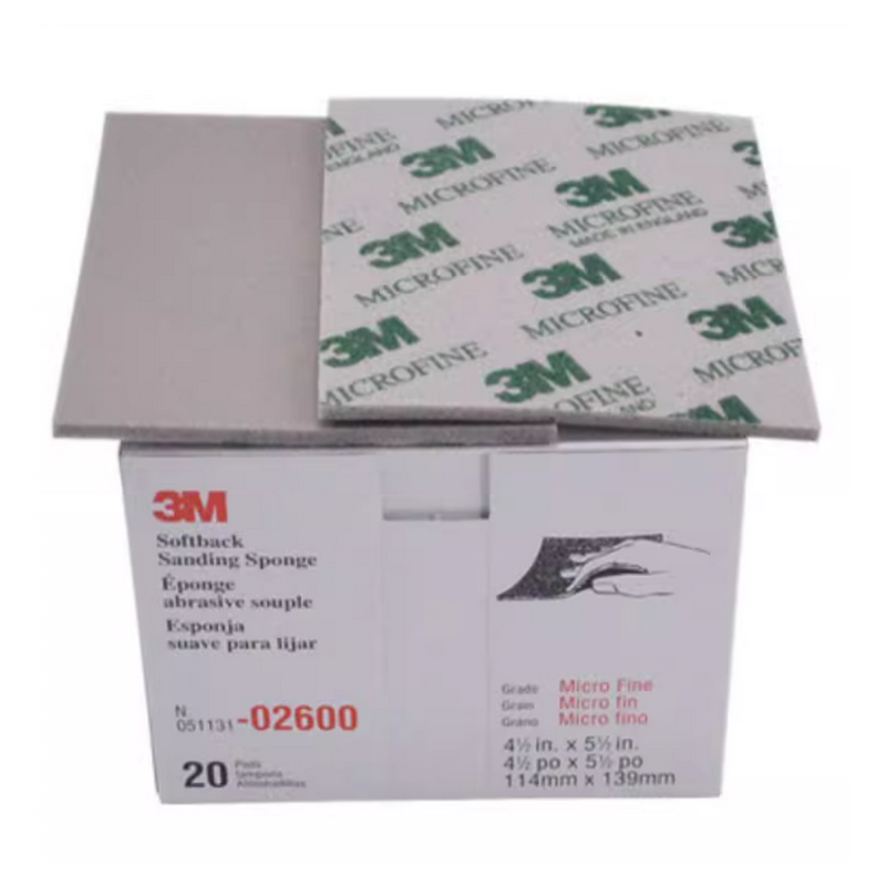 1 Box 20pcs 3M™ 2600 Softback Sanding Sponge 【Micro Fine】(1200 - 1500)