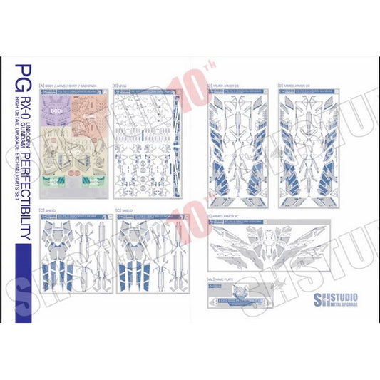 SH STUDIO PG 1/60 RX-0 Unicorn Perfectibility etched metal upgrade kit