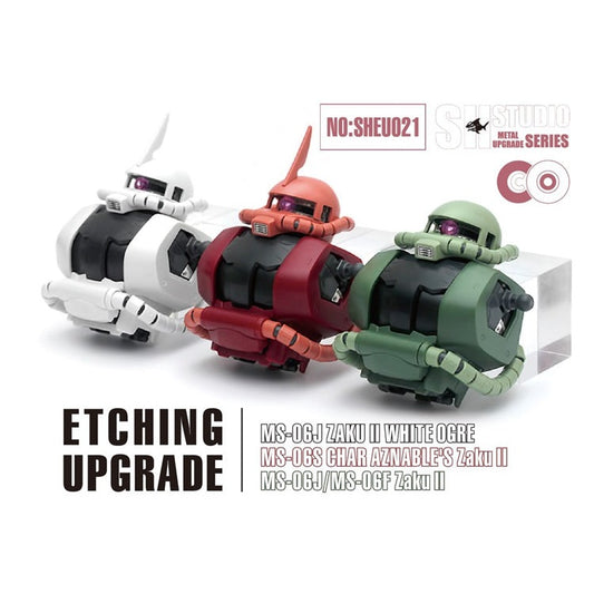 SH STUDIO MG 1/100 MS-06S Zaku II etched metal upgrade kit