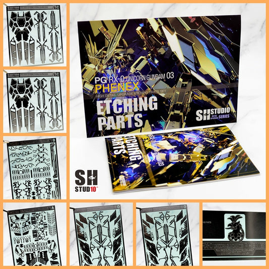 SH STUDIO PG 1/60 RX-0 Unicorn Gundam 03 Phenex etched metal upgrade kit