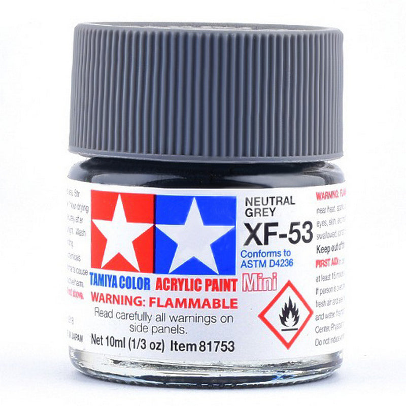 Tamiya 81753 Acrylic Paint Mini XF-53 Neutral Grey 10ml