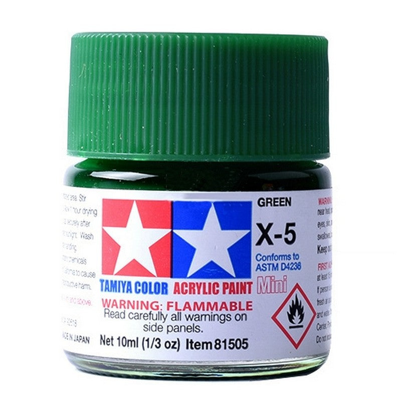 Tamiya 81505 Acrylic Paint X-5 Green Mini 10ml
