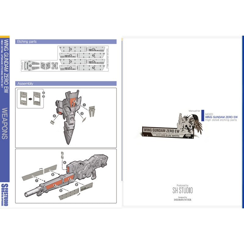 SH STUDIO MGSD XXXG-00W0 Wing Zero EW etched metal upgrade kit