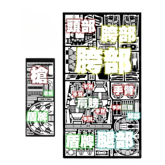 SH STUDIO RE/100 1/100 Gyunei Guss's Jagd Doga etched metal upgrade kit