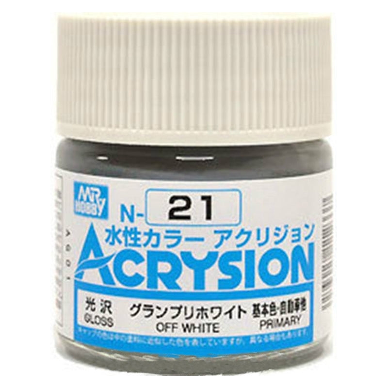 GSI Creos Mr. Hobby Acrysion Water Based Color N-21 【GLOSS OFF WHITE】