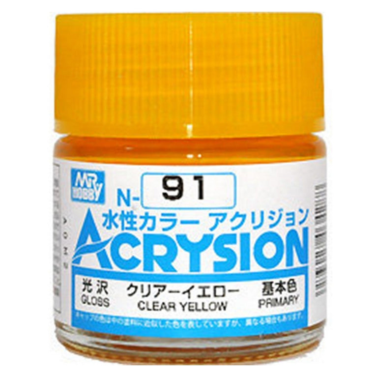 GSI Creos Mr. Hobby Acrysion Water Based Color N-91 【GLOSS CLEAR YELLOW】
