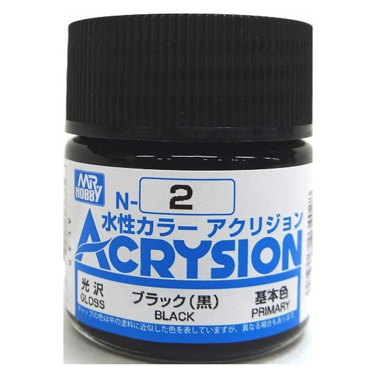GSI Creos Mr. Hobby Acrysion Water Based Color N-2 【LOSS BLACK】
