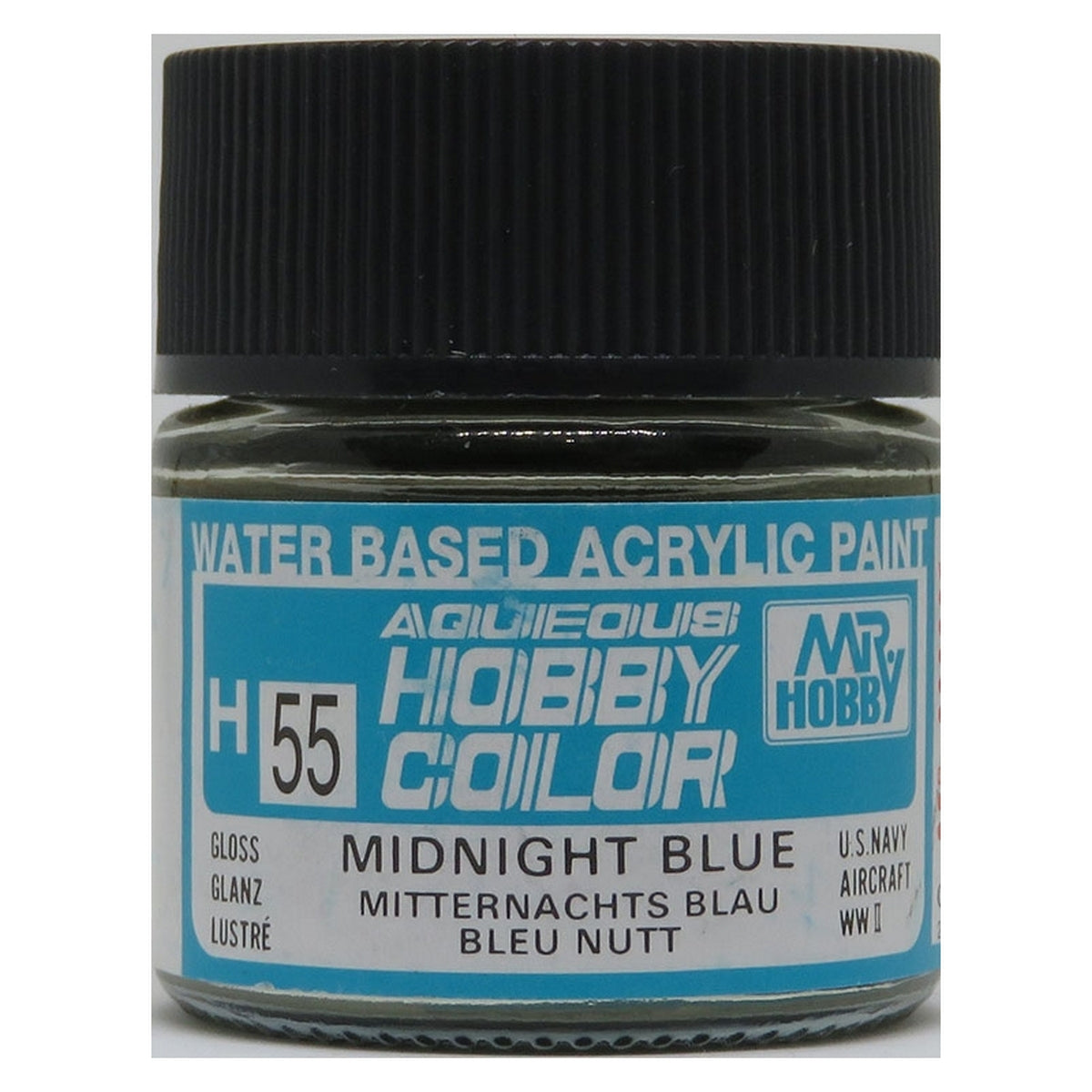 GSI Creos Mr. Hobby Aqueous Color H-055 【GLOSS MIDNIGHT BLUE】