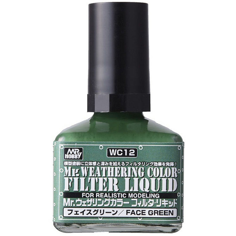 GSI Creos Mr. Weathering Color WC12 Filter Liquid face Green 40ml