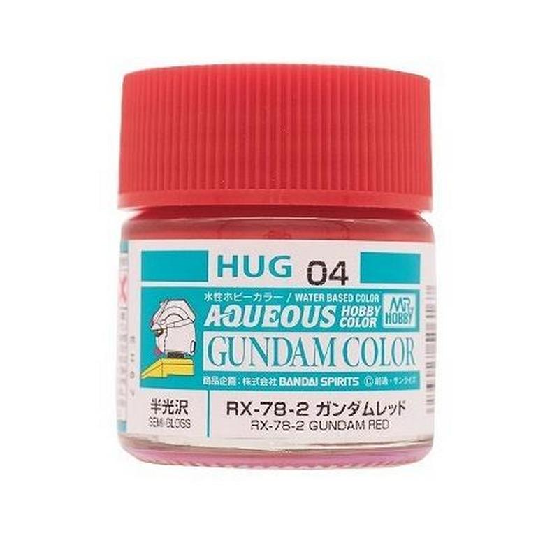 GSI Creos Mr.Hobby Aqueous Gundam Color Paint: HUG04 RX-78-2 Gundam Red 10ml