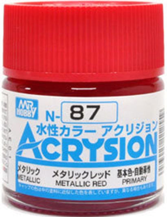 GSI Creos Mr. Hobby Acrysion Water Based Color N-87 【METALLIC METALLIC RED】