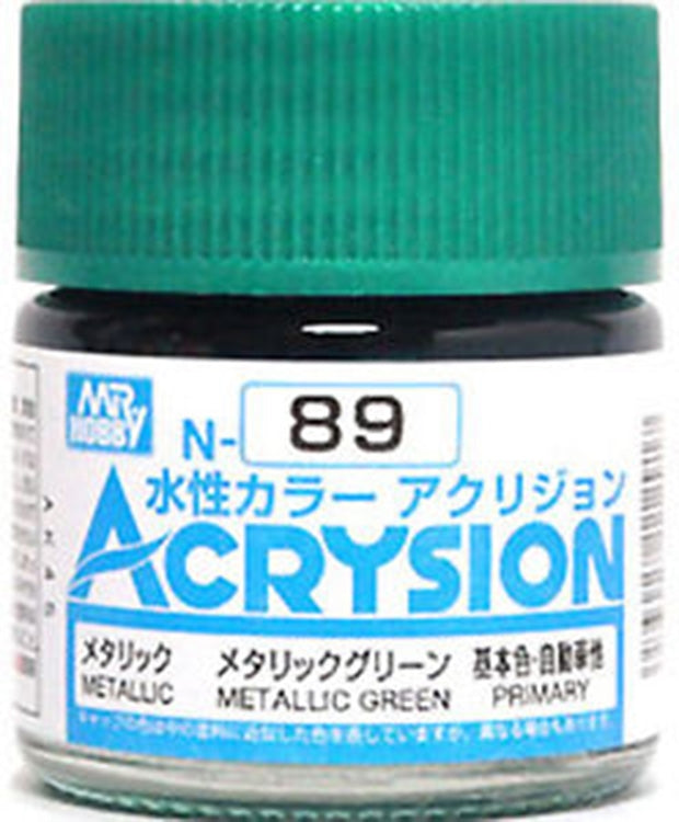 GSI Creos Mr. Hobby Acrysion Water Based Color N-89【METALLIC METALLIC GREEN】