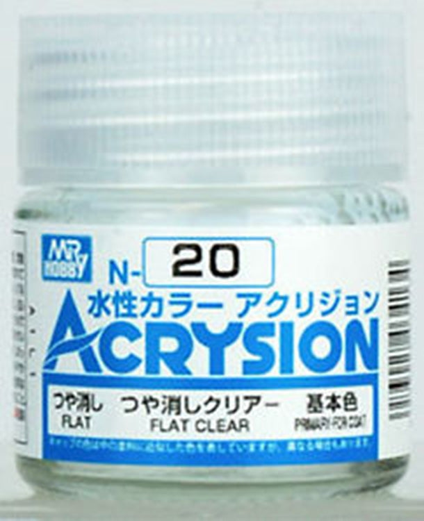 GSI Creos Mr. Hobby Acrysion Water Based Color N-20 【FLAT CLEAR】