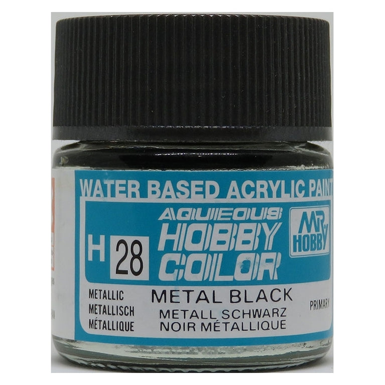 GSI Creos Mr. Hobby Aqueous Color H-028 【METALLIC METAL BLACK】