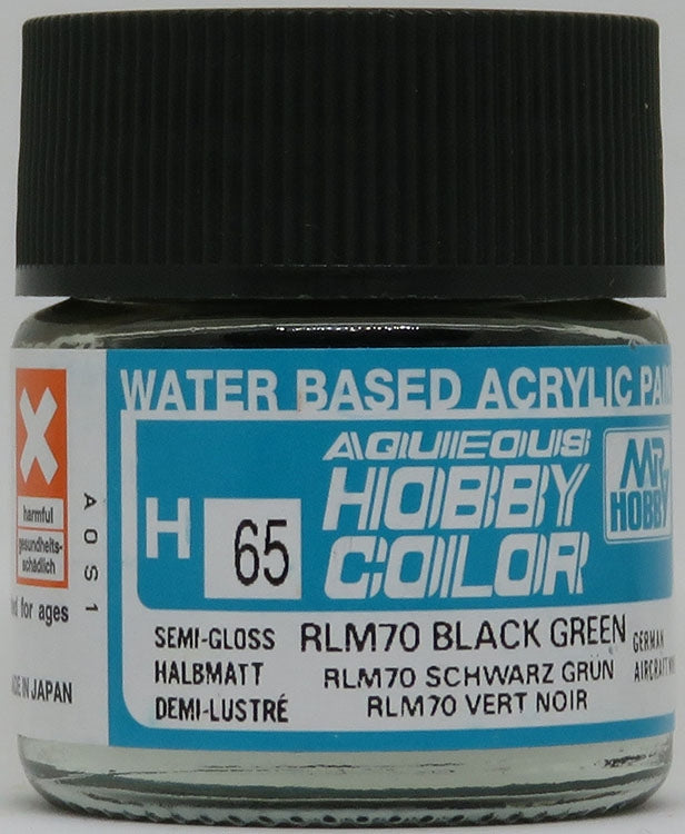 GSI Creos Mr. Hobby Aqueous Color H-065 【SEMI GLOSS RLM70 BLACK GREEN】