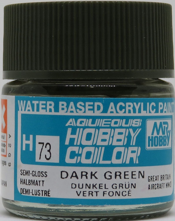 GSI Creos Mr. Hobby Aqueous Color H-073【SEMI GLOSS DARK GREEN】