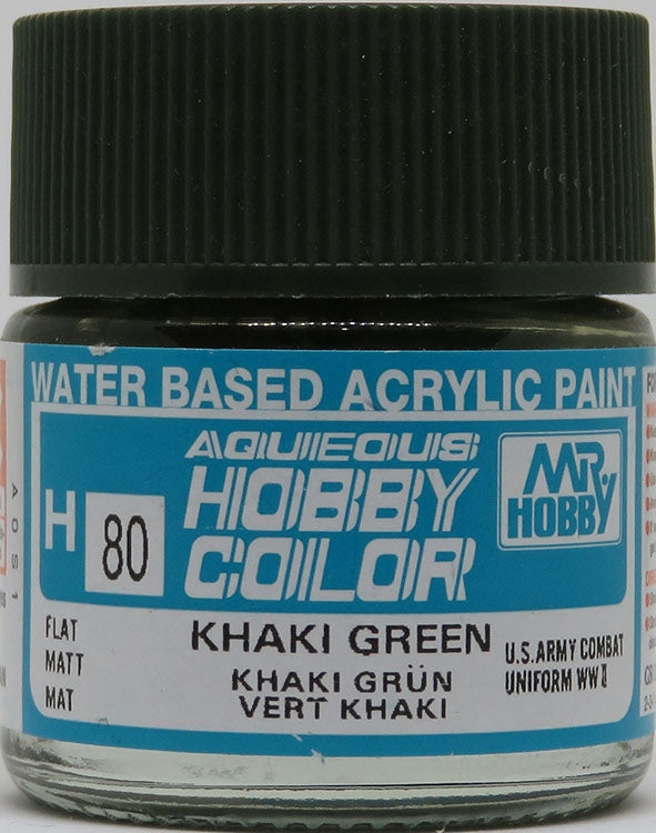 GSI Creos Mr. Hobby Aqueous Color H-080【FLAT KHAKI GREEN】
