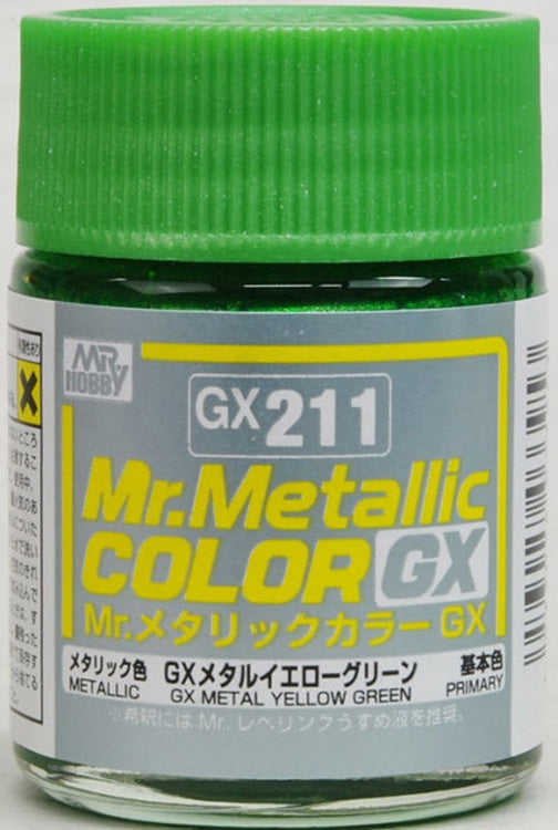 GSI Creos Mr. Color GX211 GX Metal Yellow Green (Metallic) 18ml