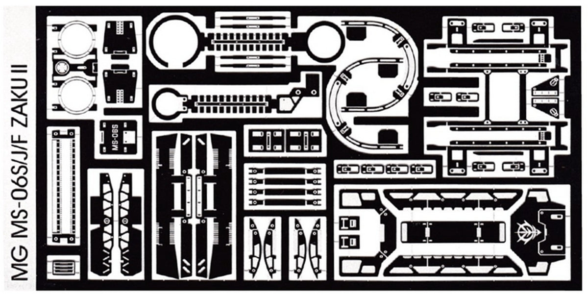 SH STUDIO MG 1/100 MS-06S Zaku II etched metal upgrade kit