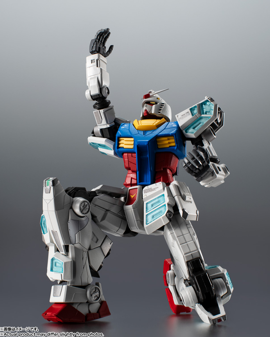 Majestic 1/1 scale Gundam statue with updated design, detailed features.