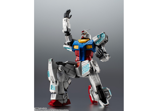 Majestic 1/1 scale Gundam statue with updated design, detailed features.