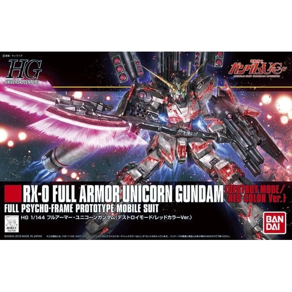 1/144 HGUC Full Armor Unicorn Gundam [Destroy Mode Red Color Ver.]