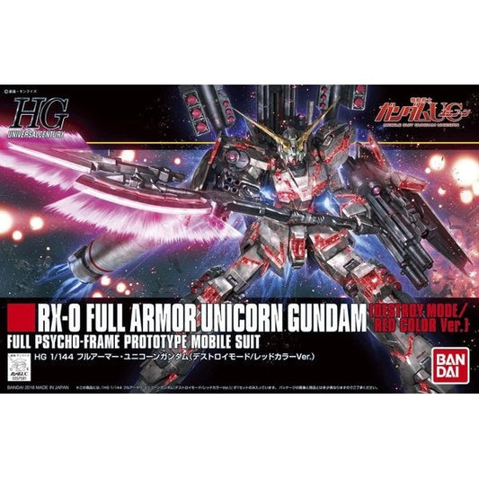 1/144 HGUC Full Armor Unicorn Gundam [Destroy Mode Red Color Ver.]