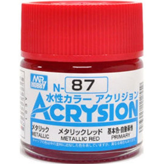 GSI Creos Mr. Hobby Acrysion Water Based Color N-87 【METALLIC METALLIC RED】
