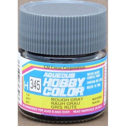 GSI Creos Mr. Hobby Aqueous Color H-345 【FLAT ROUGH GRAY】