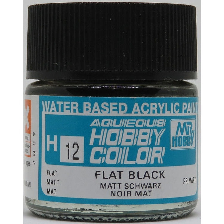 GSI Creos Mr. Hobby Aqueous Color H-012 【FLAT BLACK】