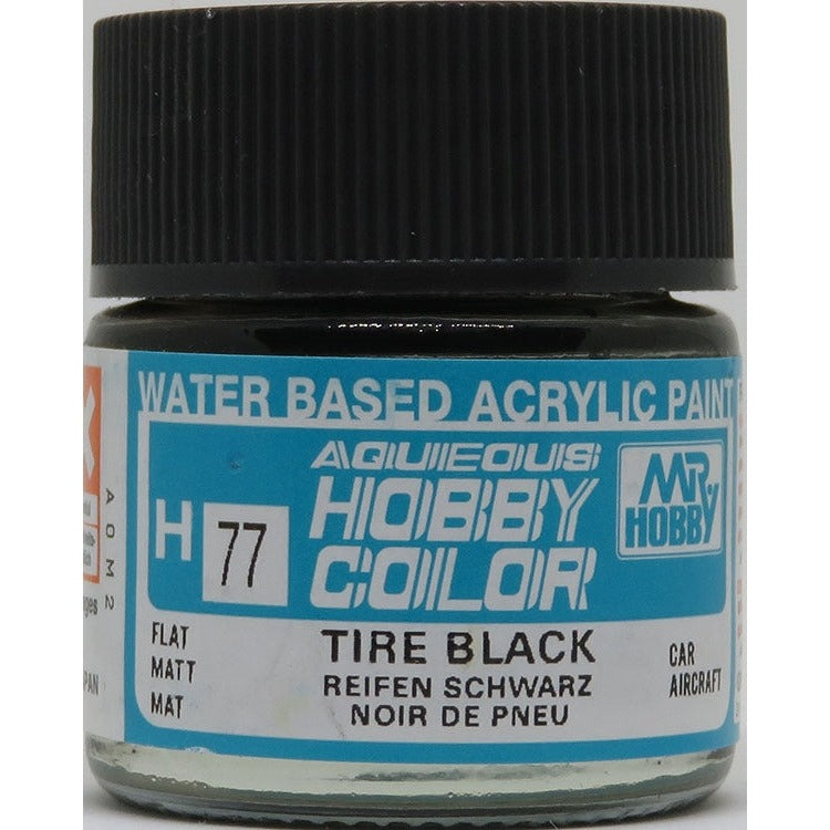 GSI Creos Mr. Hobby Aqueous Color H-077 【FLAT TIRE BLACK】