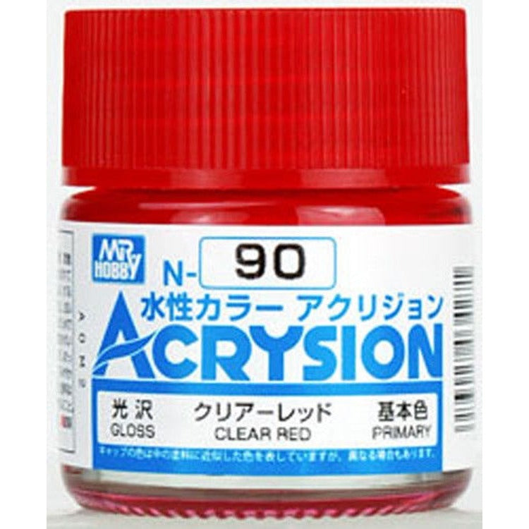 GSI Creos Mr. Hobby Acrysion Water Based Color N-90 【GLOSS CLEAR RED】