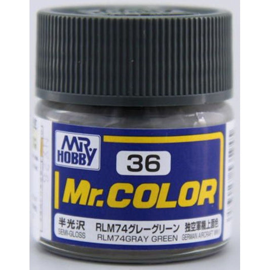 GSI Creos Mr. Color 036 RLM74 Gray Ray Green (SEMI GLOSS) 10ml