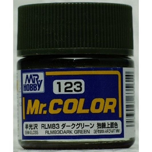 GSI Creos Mr. Color 123 RLM83 Dark Green (SEMI GLOSS) 10ml