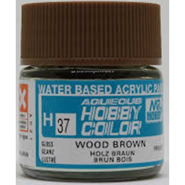 GSI Creos Mr. Hobby Aqueous Color H-037 【GLOSS WOOD BROWN】