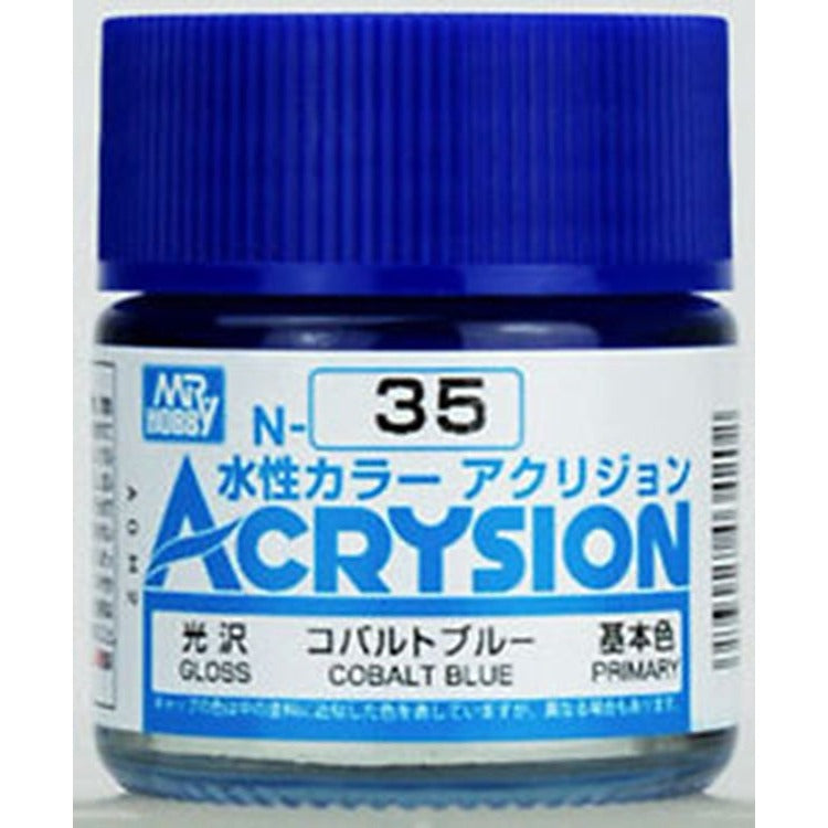 GSI Creos Mr. Hobby Acrysion Water Based Color N-35 【GLOSS COBALT BLUE】