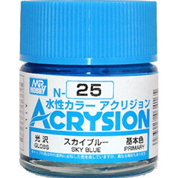 GSI Creos Mr. Hobby Acrysion Water Based Color N-25 【GLOSS SKY BLUE】