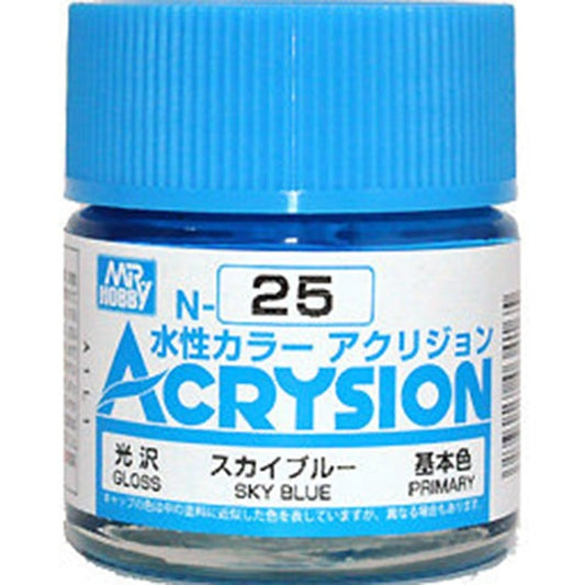 GSI Creos Mr. Hobby Acrysion Water Based Color N-25 【GLOSS SKY BLUE】