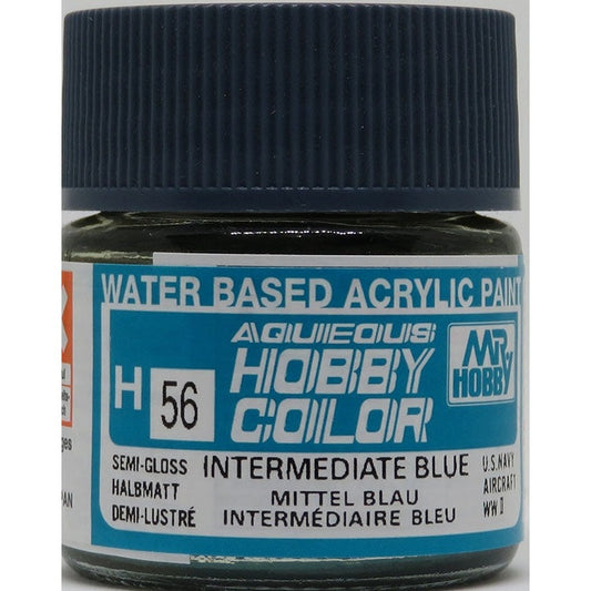 GSI Creos Mr. Hobby Aqueous Color H-056 【SEMI GLOSS INTERMEDIA BLUE】