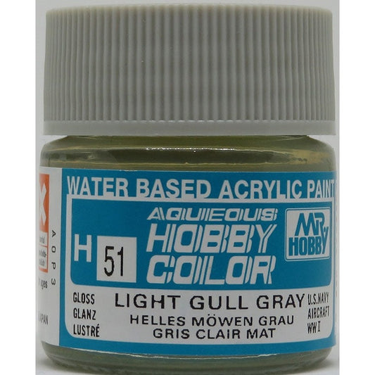 GSI Creos Mr. Hobby Aqueous Color H-051 【GLOSS LIGHT GULL GRAY】