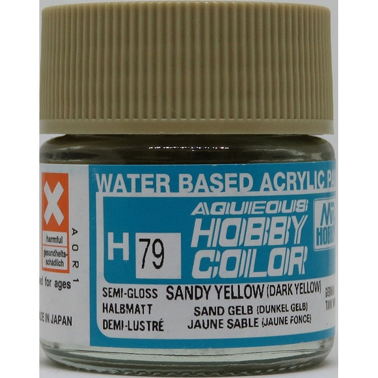 GSI Creos Mr. Hobby Aqueous Color H-079【SEMI GLOSS SANDY YELLOW (DARK YELLOW)】