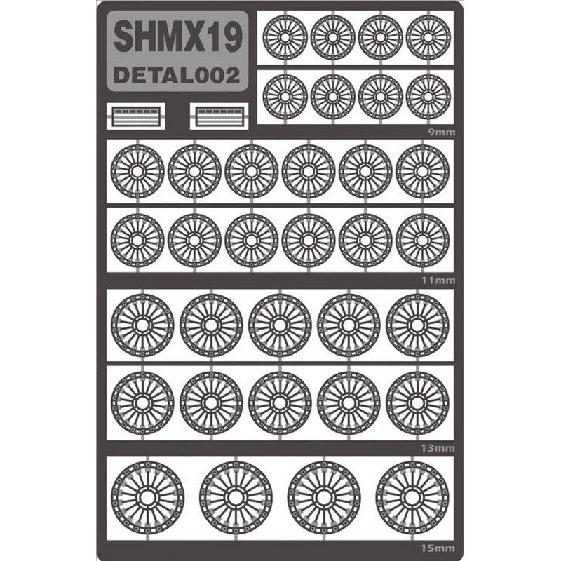 SH STUDIO Gundam Turbine Blade etched metal upgrade kit