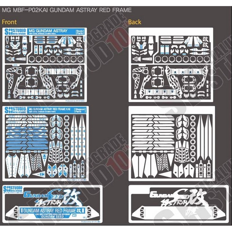 SH STUDIO MG 1/100 MBF-P02KAI Astray Red Frame Pièces de gravure de mise à niveau très détaillées