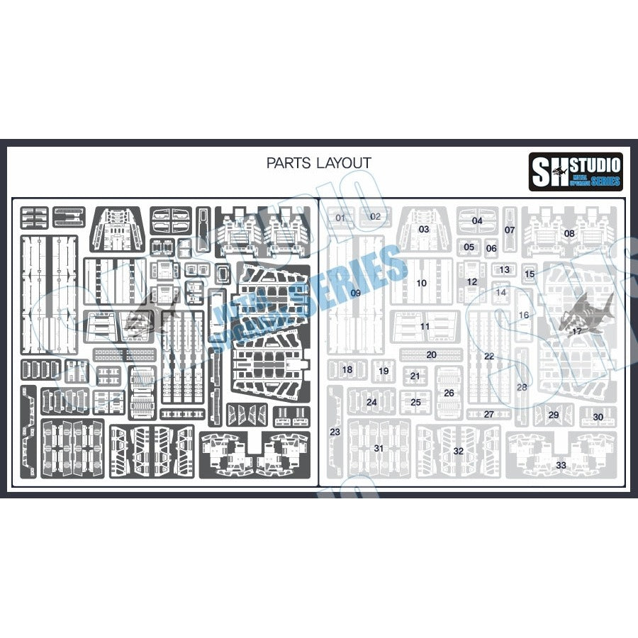 SH STUDIO MG 1/100 Enhanced pack ZZ Gundam Ver. KA etched metal upgrade kit